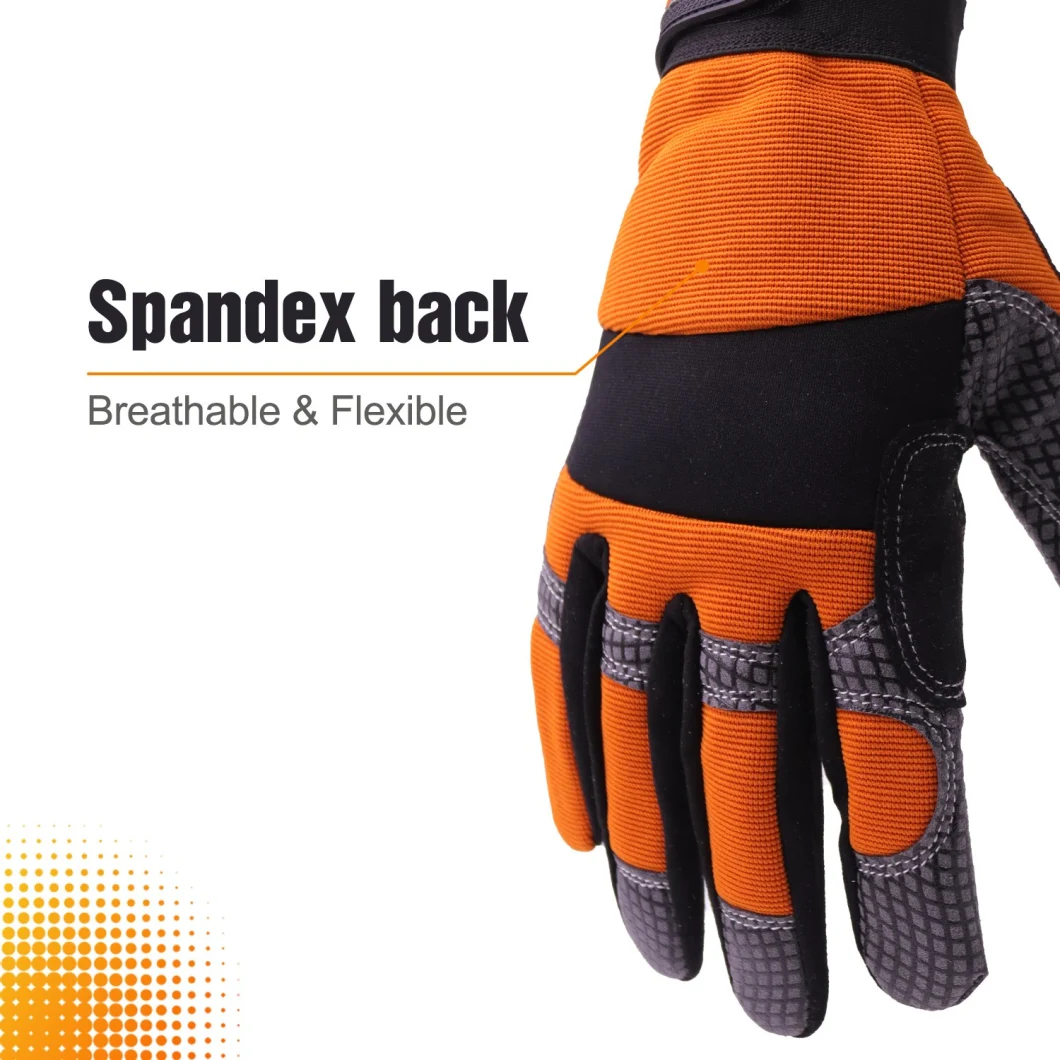 Prisafety Synthetic Leather Safety Performance Series Construction Work Gloves Rigger Gloves Industrial Work Gloves